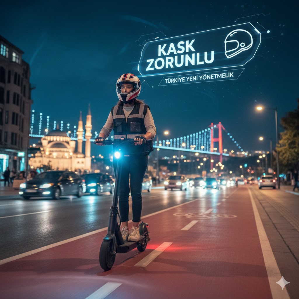 E-Scooter Kullanımında Yeni Dönem:Kask ve Gözlük Zorunluluğu Başladı!