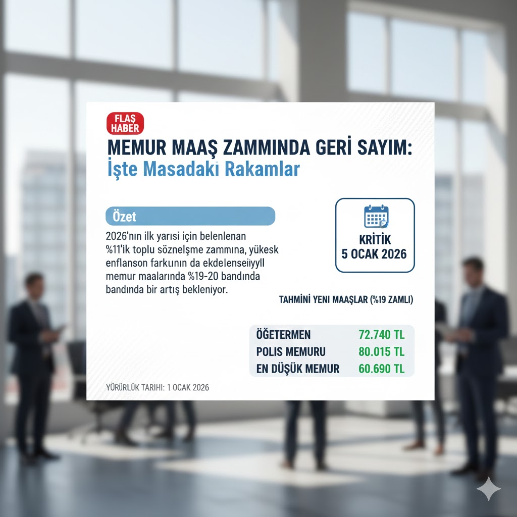 Memur Maaş Zammında Geri Sayım: İşte Masadaki Rakamlar